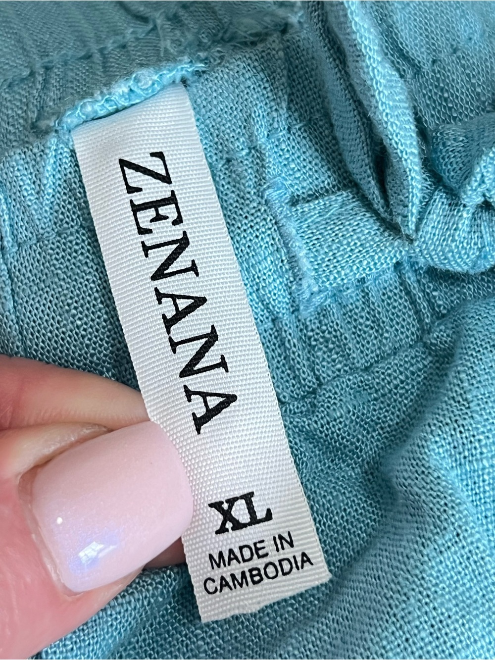 Zenana Outfitters Light Aqua Drawstring Wide-Leg Pants - Picture 2 of 7